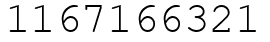 Число 1167166321.