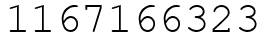 Число 1167166323.