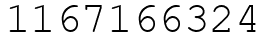 Число 1167166324.