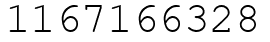 Число 1167166328.