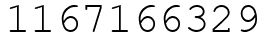 Число 1167166329.