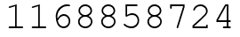 Число 1168858724.