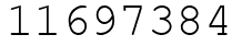 Число 11697384.