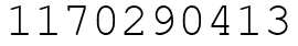 Число 1170290413.