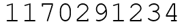 Число 1170291234.