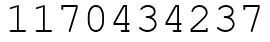 Число 1170434237.