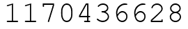 Число 1170436628.