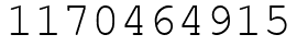 Число 1170464915.