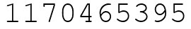 Число 1170465395.