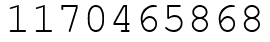 Число 1170465868.