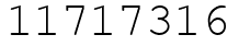 Число 11717316.