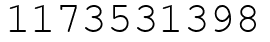 Число 1173531398.