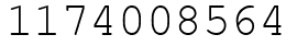 Число 1174008564.