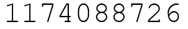 Число 1174088726.