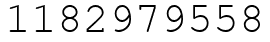 Число 1182979558.