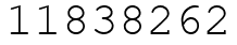 Число 11838262.