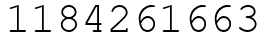 Число 1184261663.