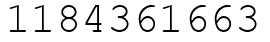 Число 1184361663.