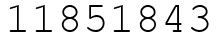 Число 11851843.