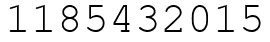 Число 1185432015.