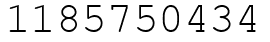 Число 1185750434.