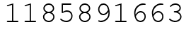 Число 1185891663.