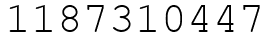 Число 1187310447.