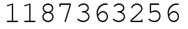 Число 1187363256.