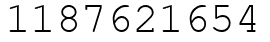 Число 1187621654.
