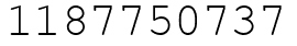 Число 1187750737.