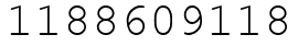 Число 1188609118.