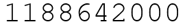 Число 1188642000.