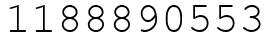 Число 1188890553.