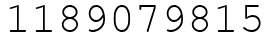 Число 1189079815.