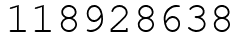 Число 118928638.