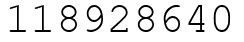 Число 118928640.
