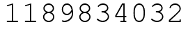 Число 1189834032.