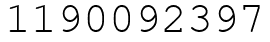 Число 1190092397.