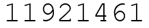 Число 11921461.