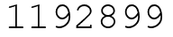 Число 1192899.