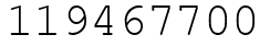 Число 119467700.