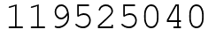 Число 119525040.