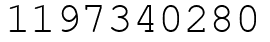 Число 1197340280.