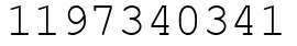 Число 1197340341.