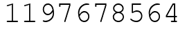 Число 1197678564.