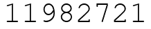 Число 11982721.