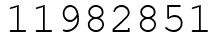 Число 11982851.