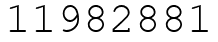 Число 11982881.