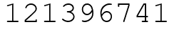 Число 121396741.