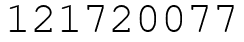 Число 121720077.